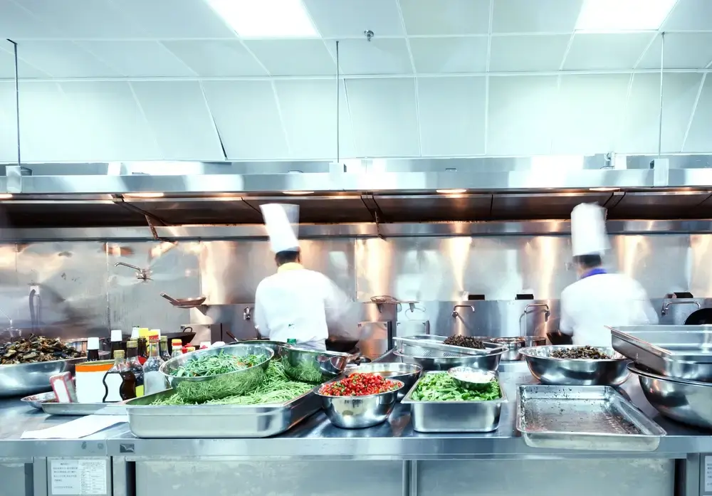 A busy kitchen that must set up an eCommerce platform in order to sell their food.