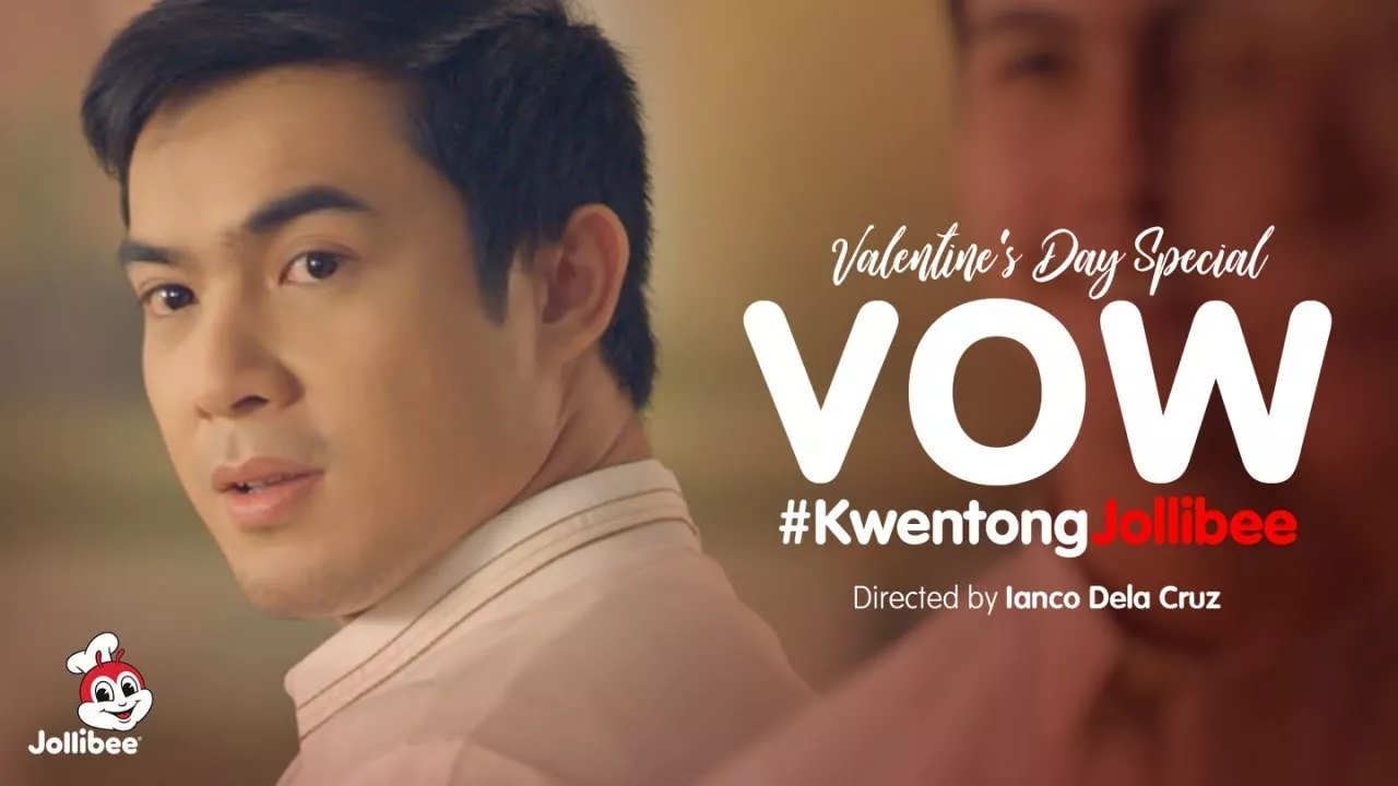 Jollibee's visual for their Kwentong Jollibee Valentine's campaign for their main video, Vow.