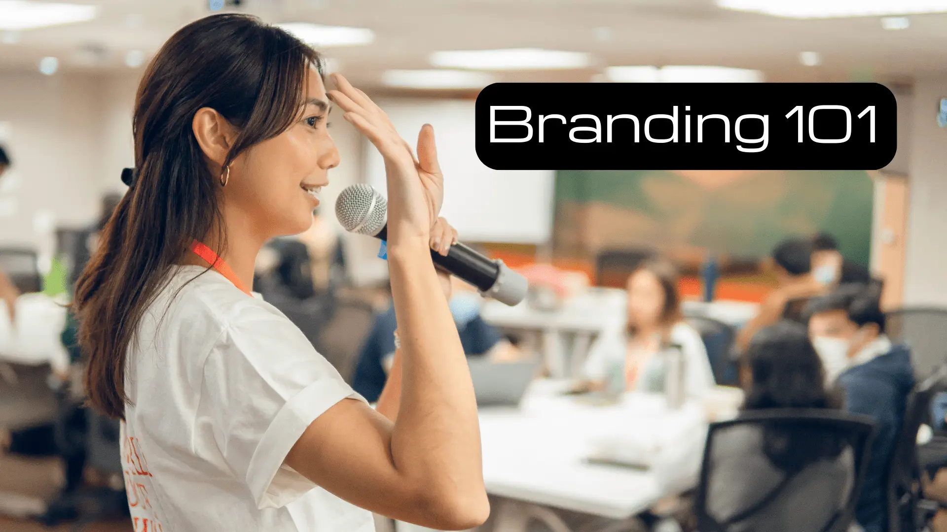 Thumbnail for the Learning Tracks' Branding 101 video, featuring a speaker from PINO Studio.