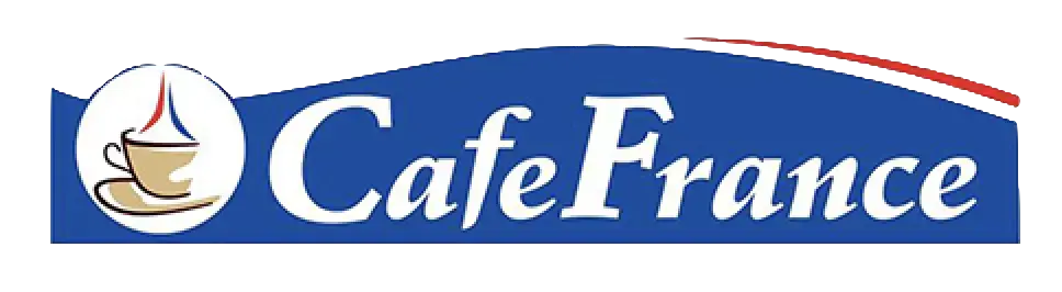 Logo of CafeFrance, a restaurant chain and business powered by RUSH.