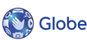 Logo of Globe, RUSH's telecommunications enablement partner.