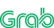 Logo of Grab, RUSH's logistics enablement partner.