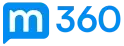 Logo of m360, RUSH's messaging enablement partner.